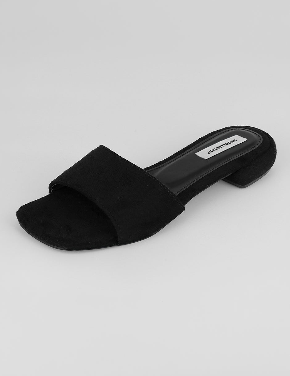 Sandalias de piso Soft en Gamuza – Negro