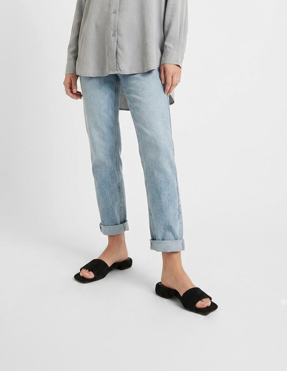 Sandalias de piso Soft en Gamuza – Negro