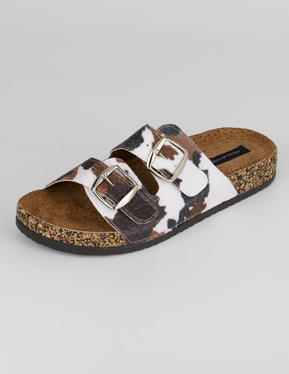 Sandalias de piso Yuri en Sintético – Animal print