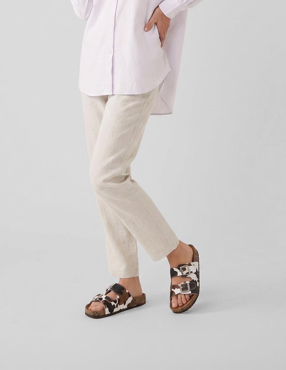 Sandalias de piso Yuri en Sintético – Animal print