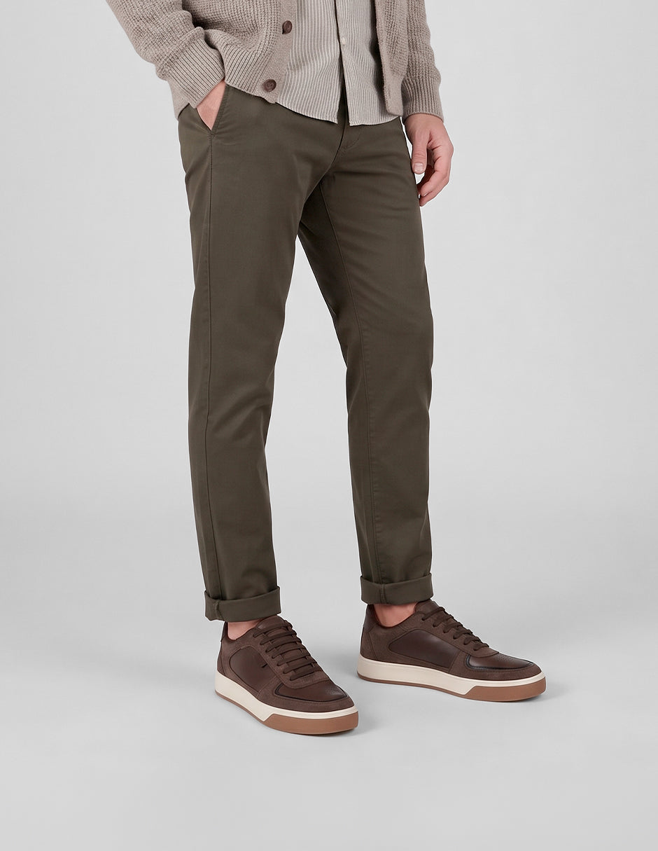 Tenis con cordones Urban en Piel vegana – Café