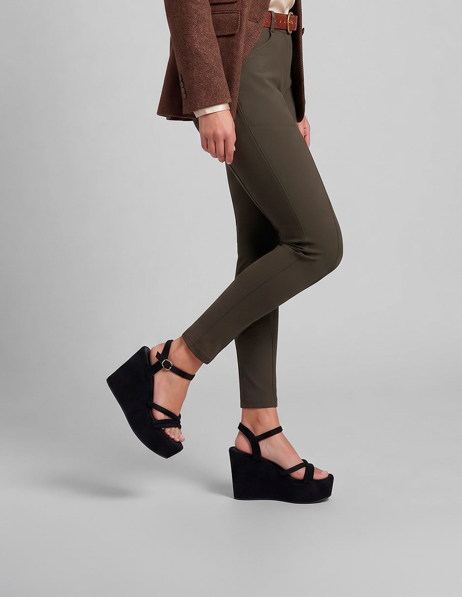 Sandalias con plataforma Birt en Gamuza – Negro