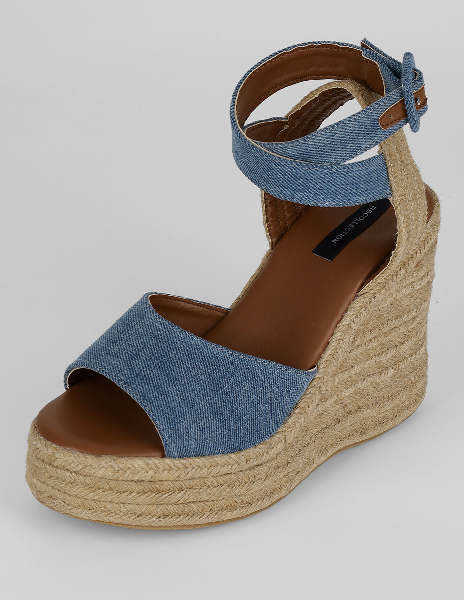 Alpargatas Naia en Textil – Azul