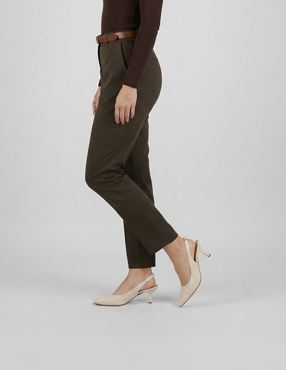 Zapatillas Slingback en Piel vegana – Beige
