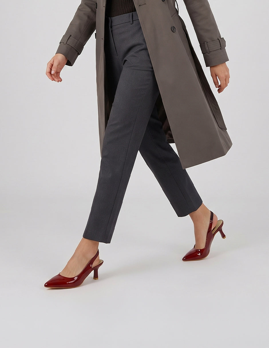 Zapatillas Slingback en Charol – Rojo