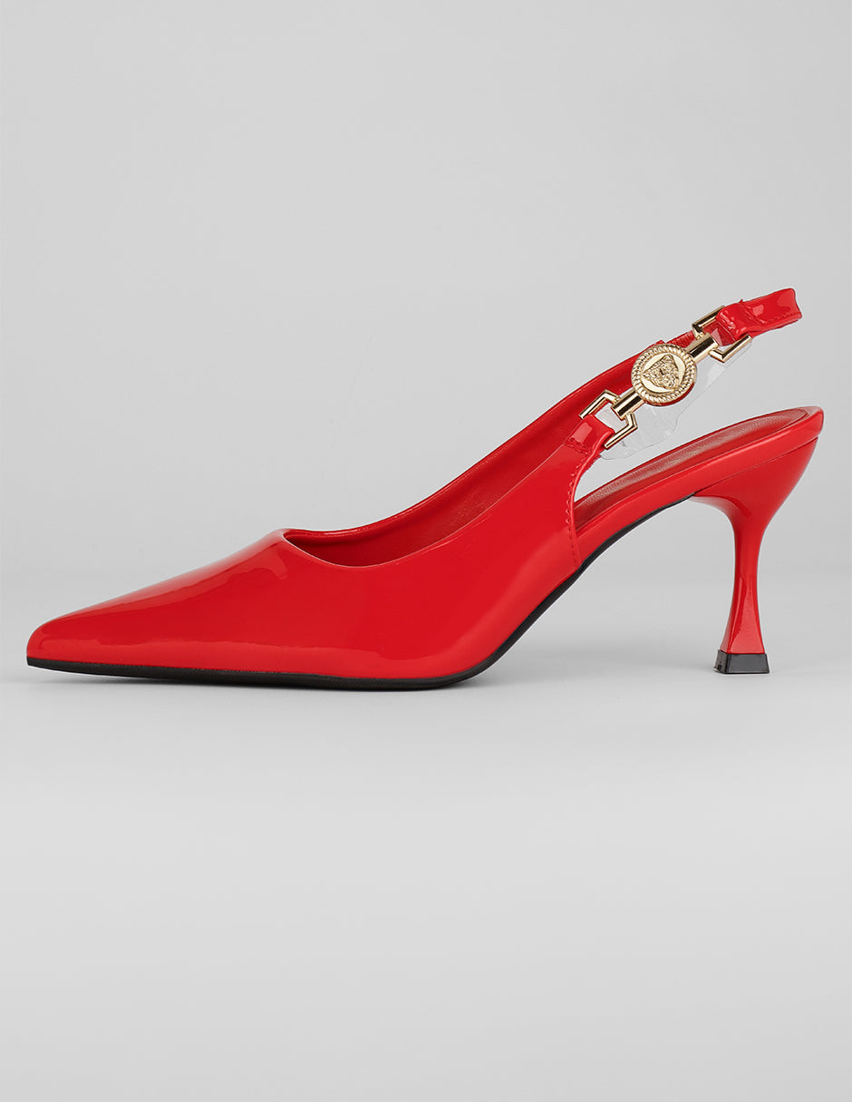 Zapatillas Exterior Charol Color Rojo Para Mujer De RBCOLLECTION