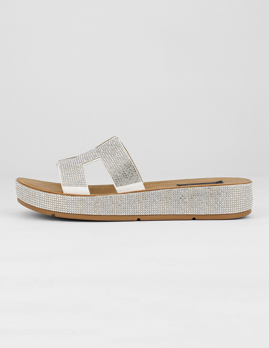 Sandalias con plataforma Exterior Sintético Color Blanco Para Mujer De RBCOLLECTION