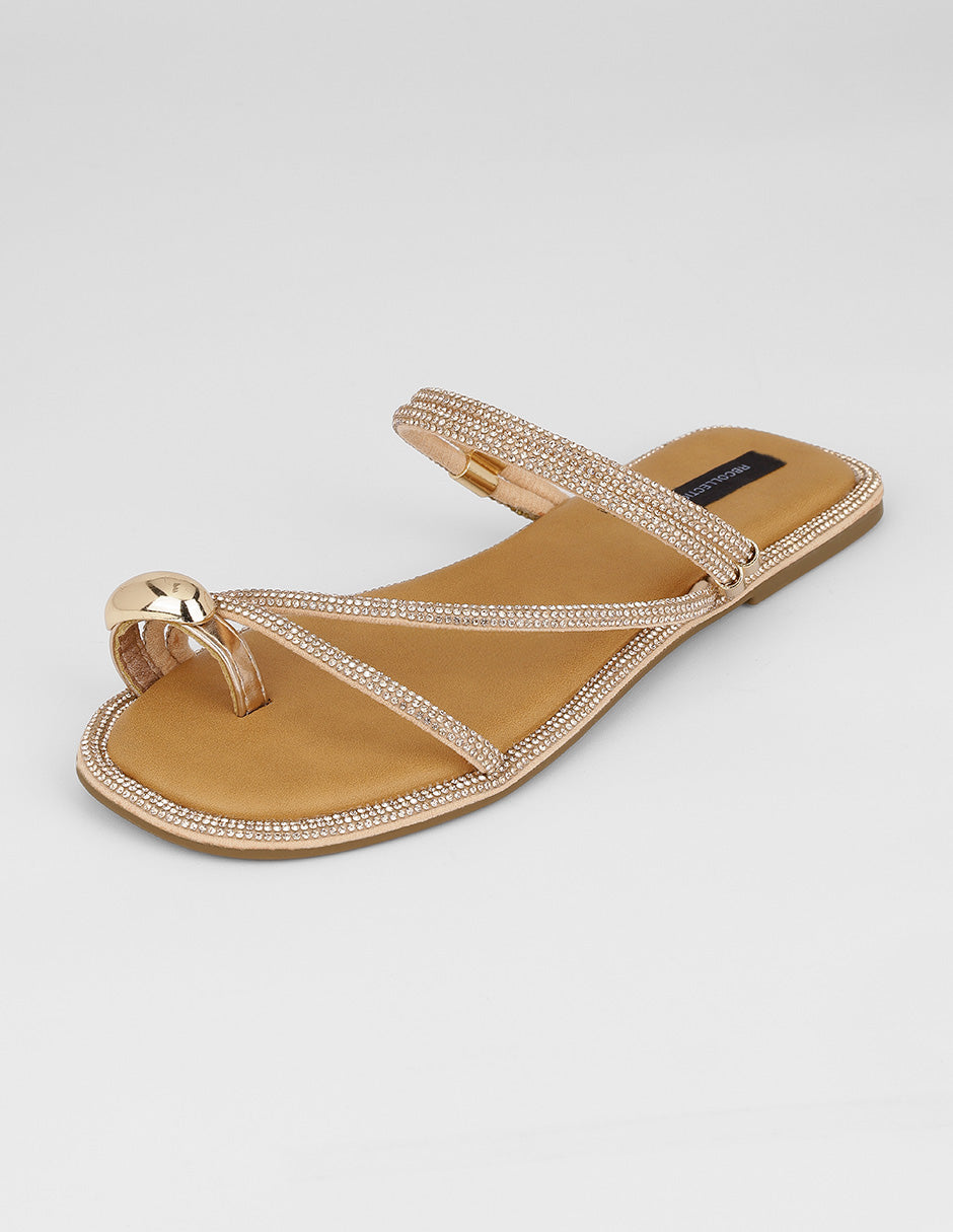 Sandalias de piso Glowm en Sintético – Dorado