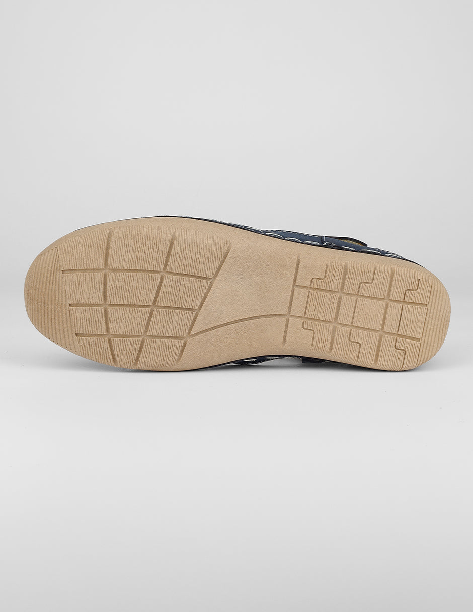 Sandalias de piso NAIA en Piel vegana – Azul