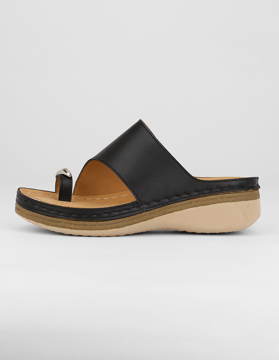 Sandalias con plataforma Exterior Piel vegana Color Negro Para Mujer De RBCOLLECTION