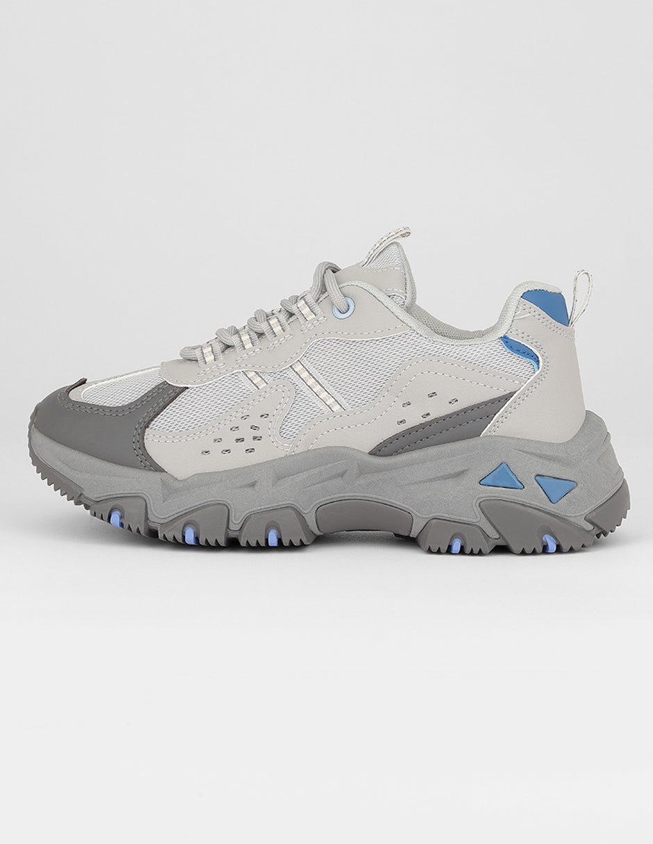 Tenis tipo deportivo Exterior Textil Color Gris Para Mujer De RBCOLLECTION