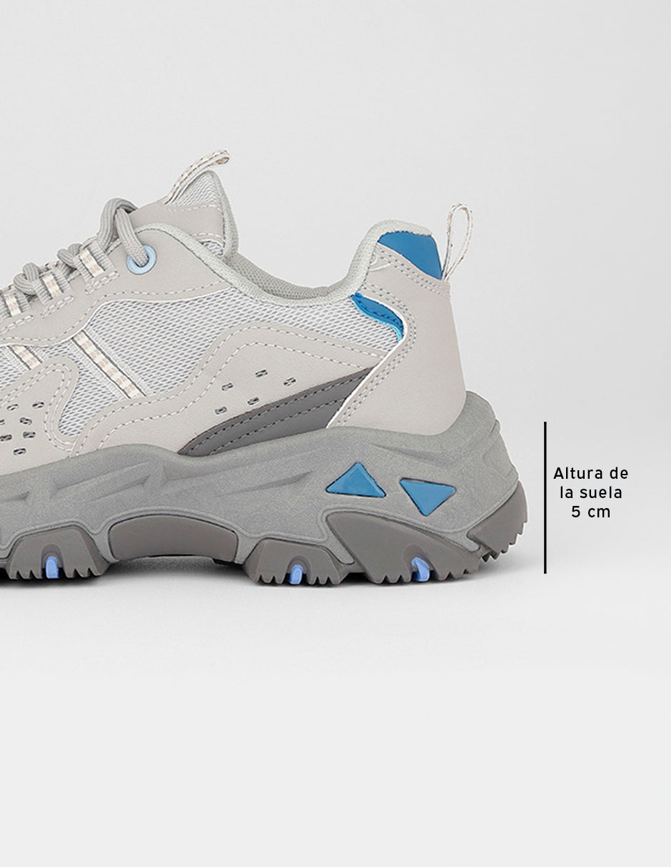 Tenis tipo deportivo  Highline en Textil – Gris