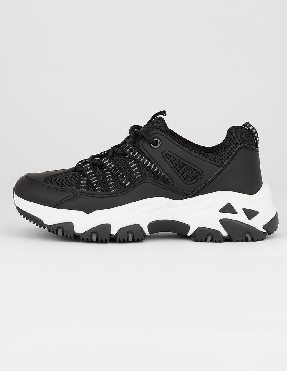 Tenis tipo deportivo Exterior Textil Color Negro Para Mujer De RBCOLLECTION