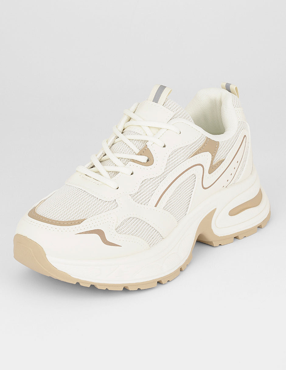 Tenis tipo deportivo  Highline en Textil – Beige
