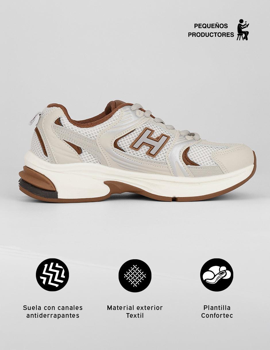 Tenis tipo deportivo  HIGHLINE en Textil – Gris