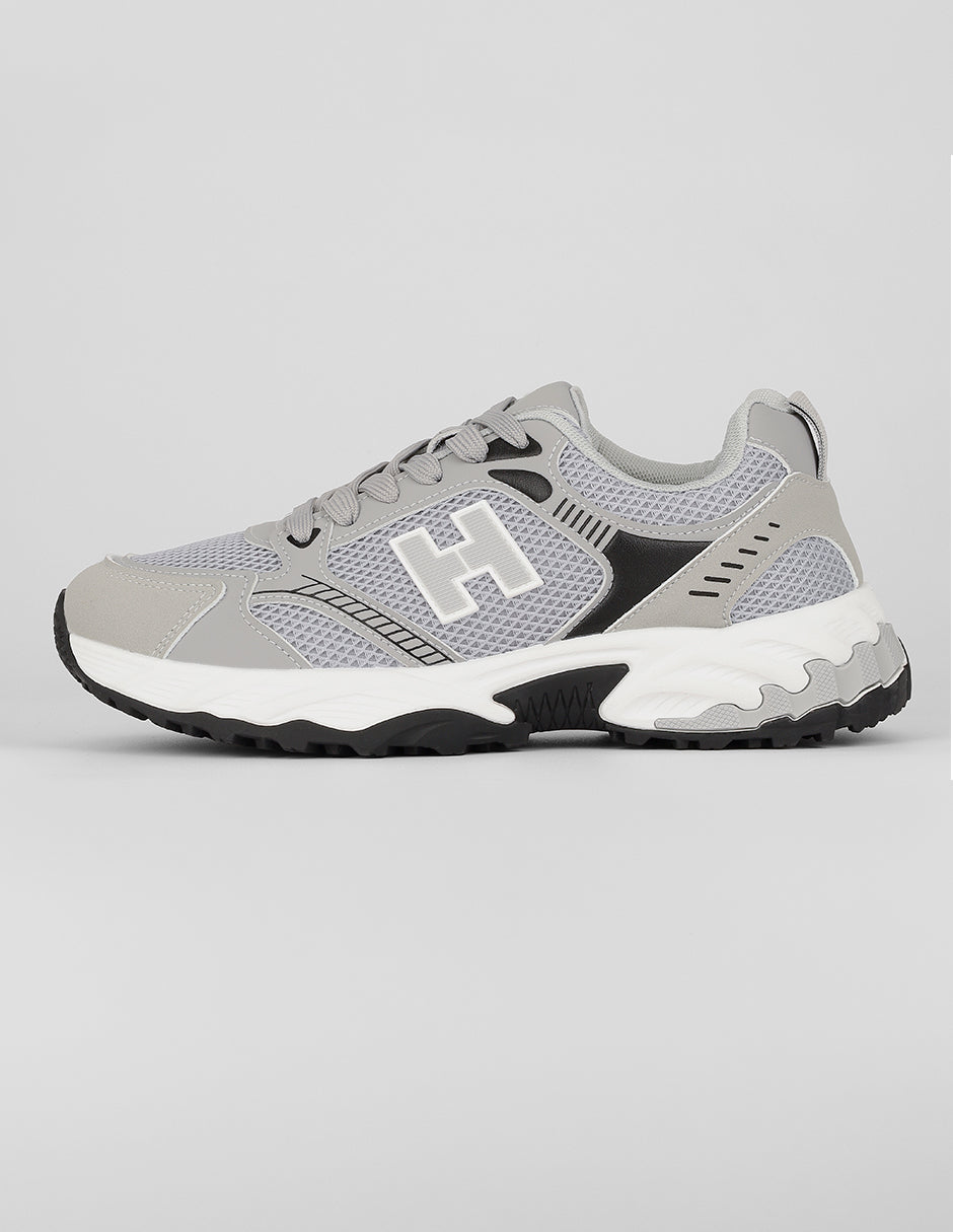 Tenis tipo deportivo Exterior Textil Color Gris Para Hombre De RBCOLLECTION
