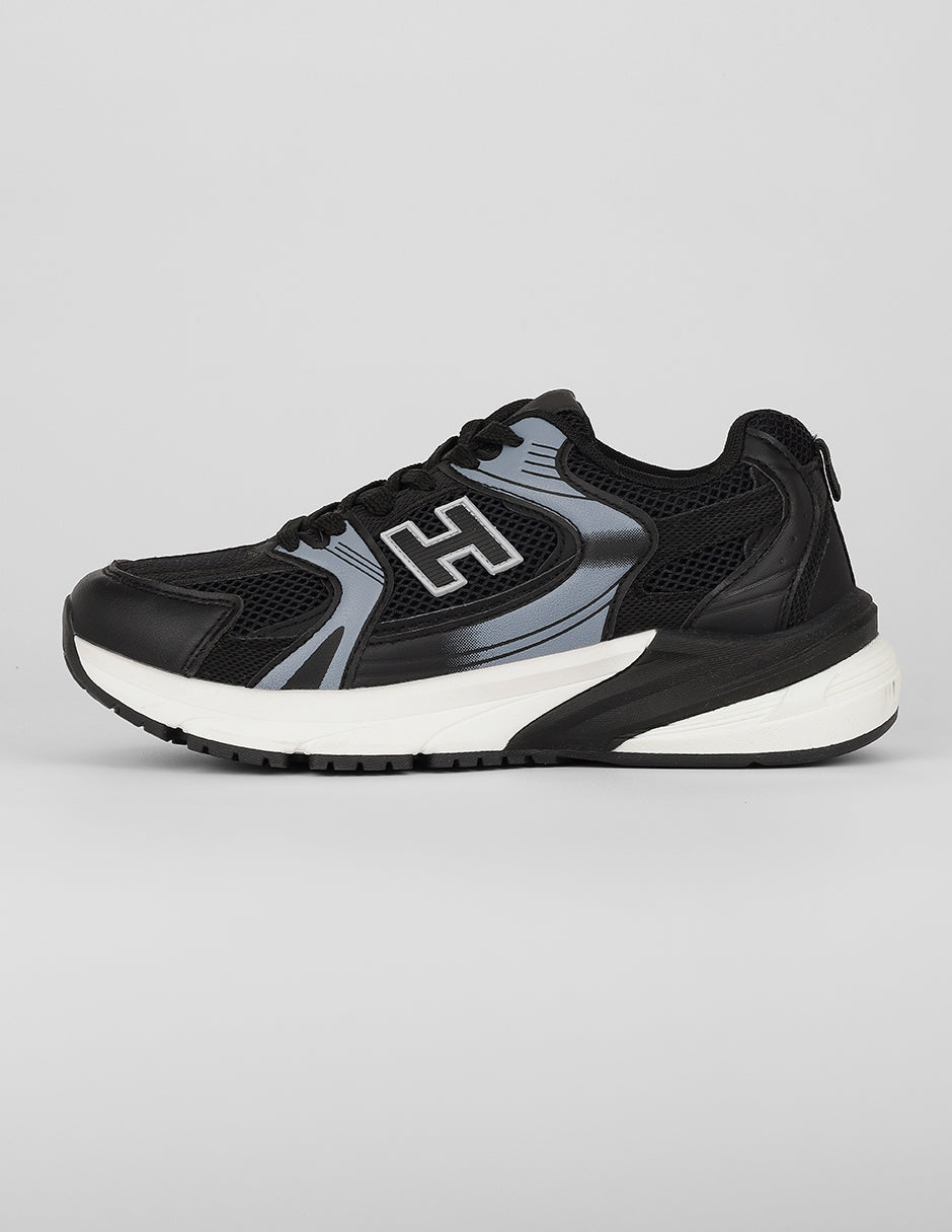 Tenis tipo deportivo Exterior Textil Color Negro Para Hombre De RBCOLLECTION