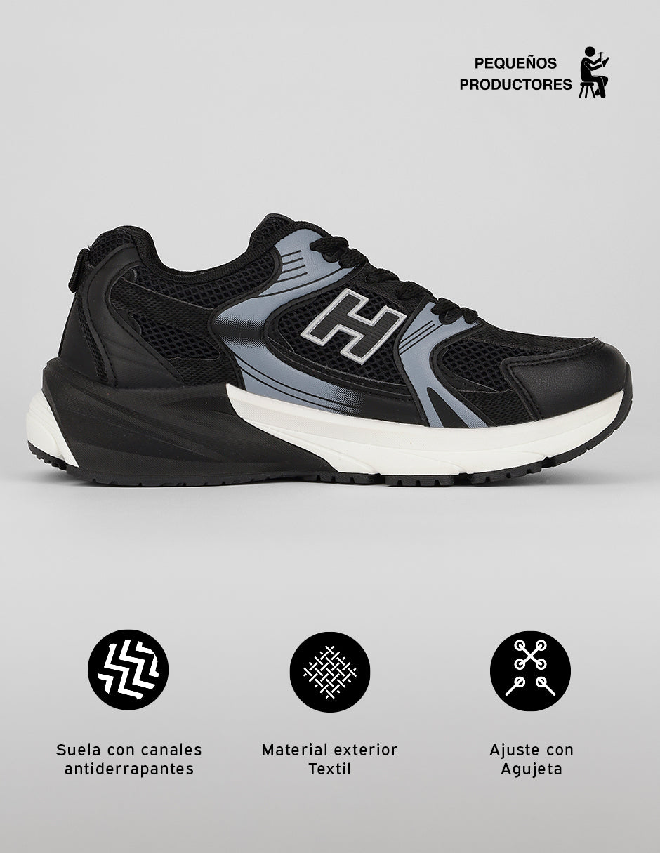 Tenis tipo deportivo Creed en Textil – Negro