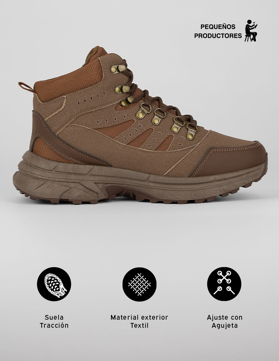 Botas de senderismo Hiking en Textil – Café