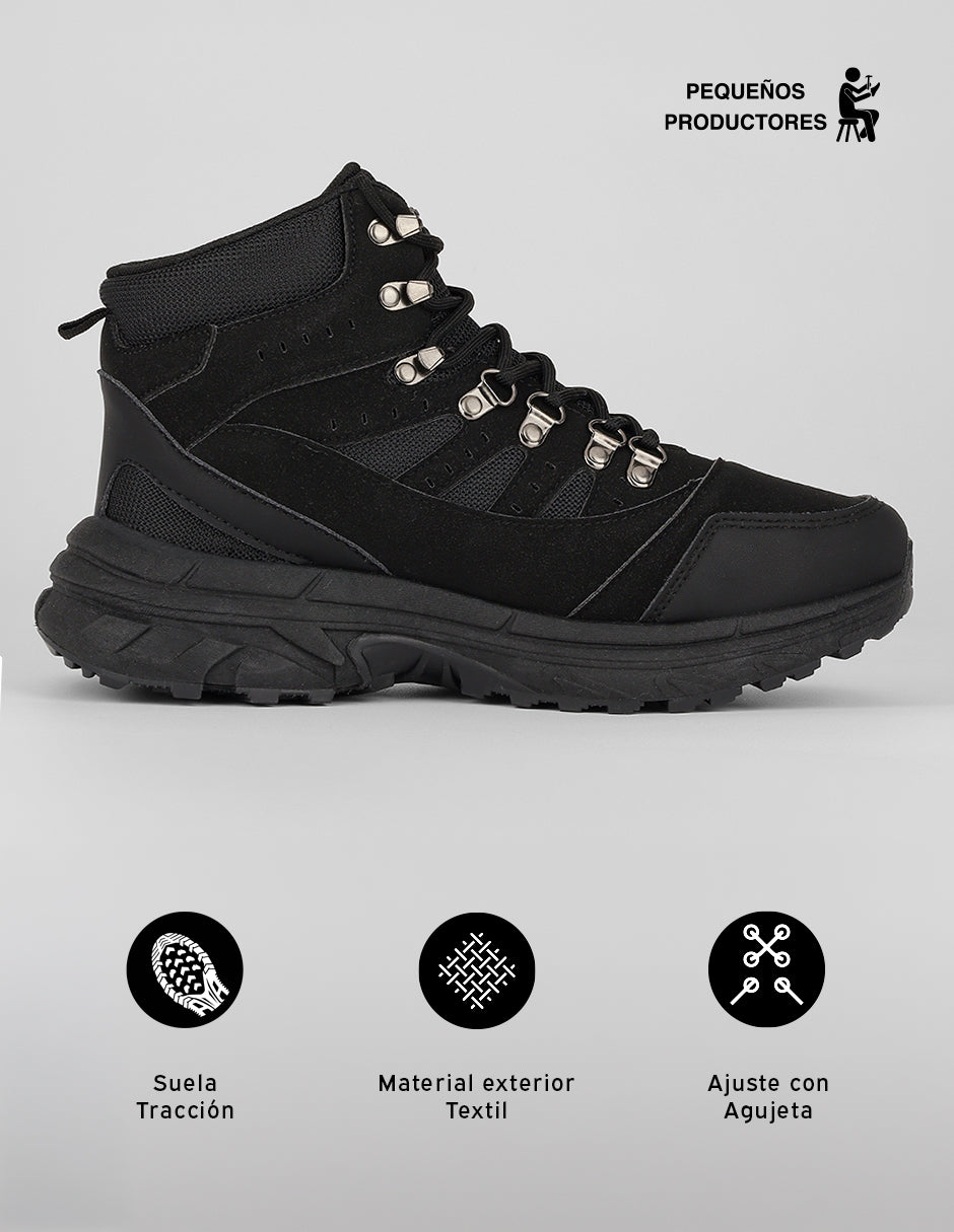 Botas de senderismo Hiking en Textil – Negro
