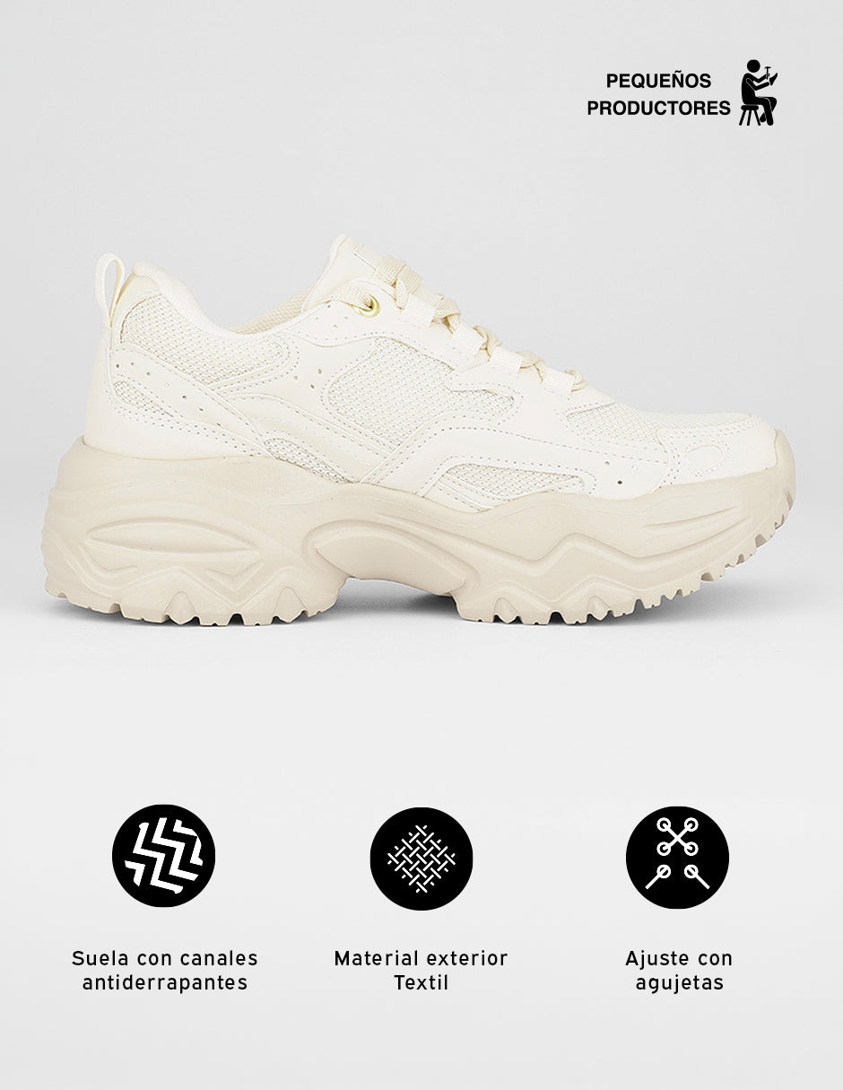 Tenis tipo deportivo  Highline en Textil – Beige
