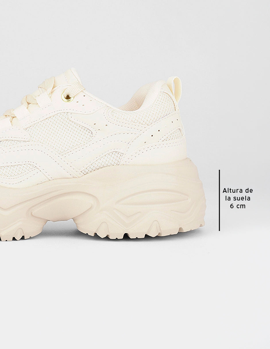 Tenis tipo deportivo  Highline en Textil – Beige