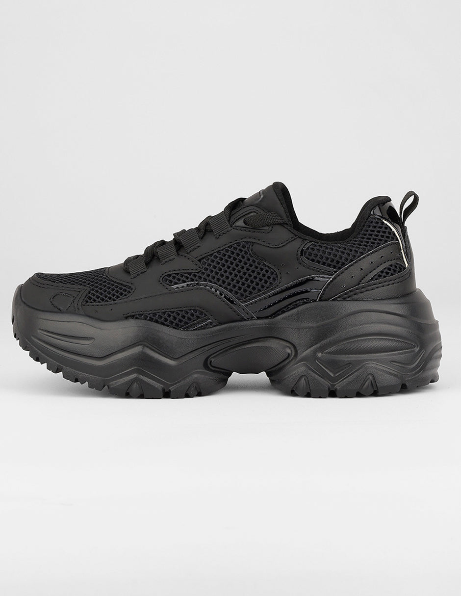 Tenis tipo deportivo Exterior Textil Color Negro Para Mujer De RBCOLLECTION