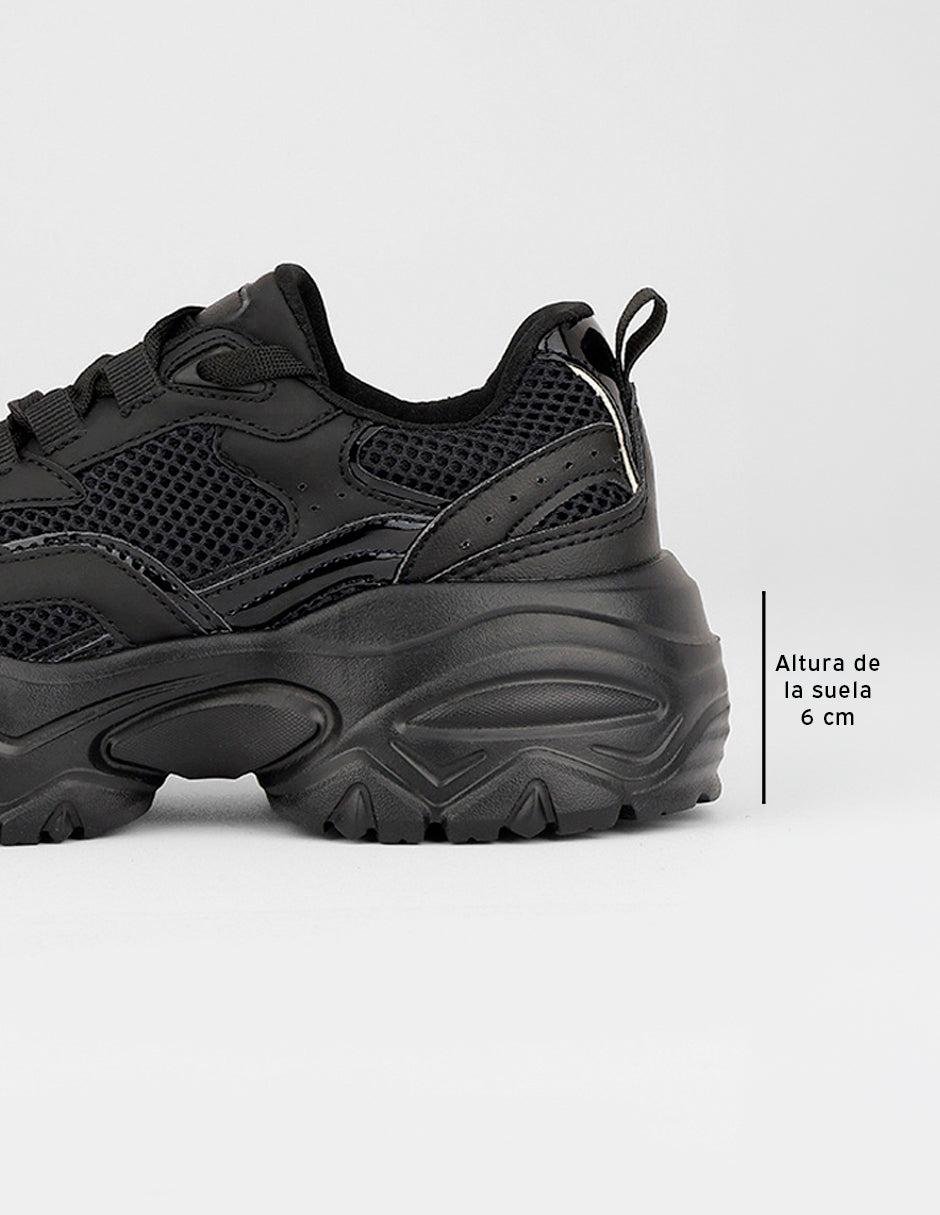 Tenis tipo deportivo  Highline en Textil – Negro