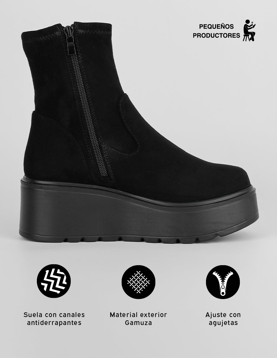 Botas casuales Osom en Gamuza – Negro