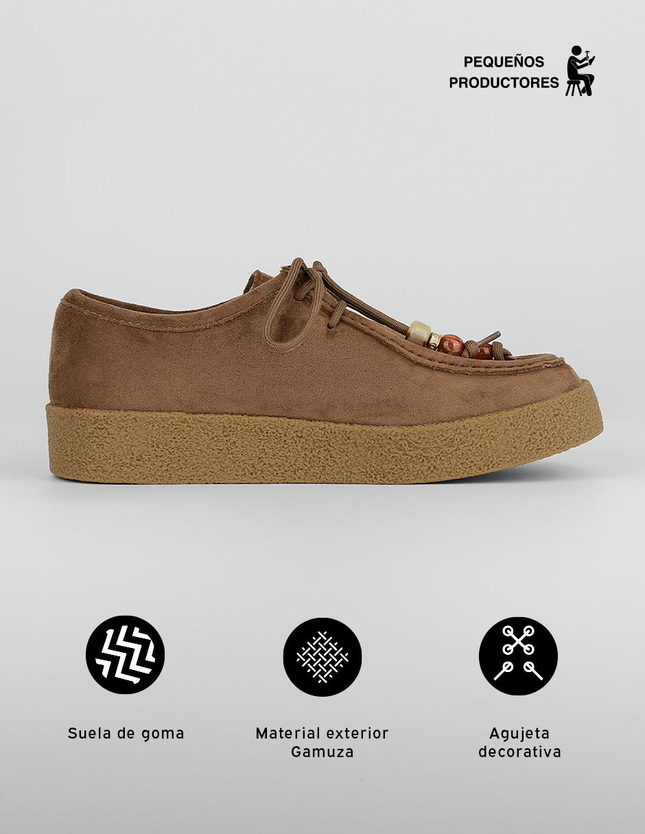 Zapatos de confort Comfy en Gamuza – Café