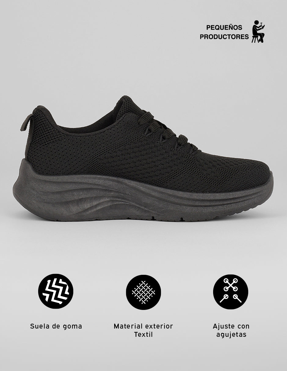 Tenis tipo deportivo  Sport en Textil – Negro