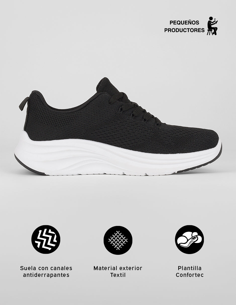 Tenis para entrenamiento Sport en Textil – Negro