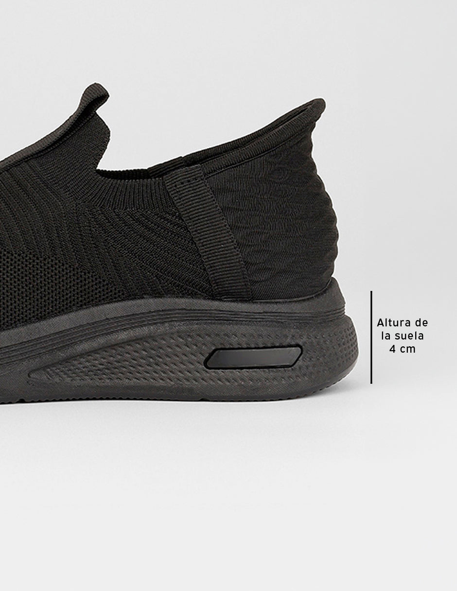 Zapatos de confort Comfy en Textil – Negro