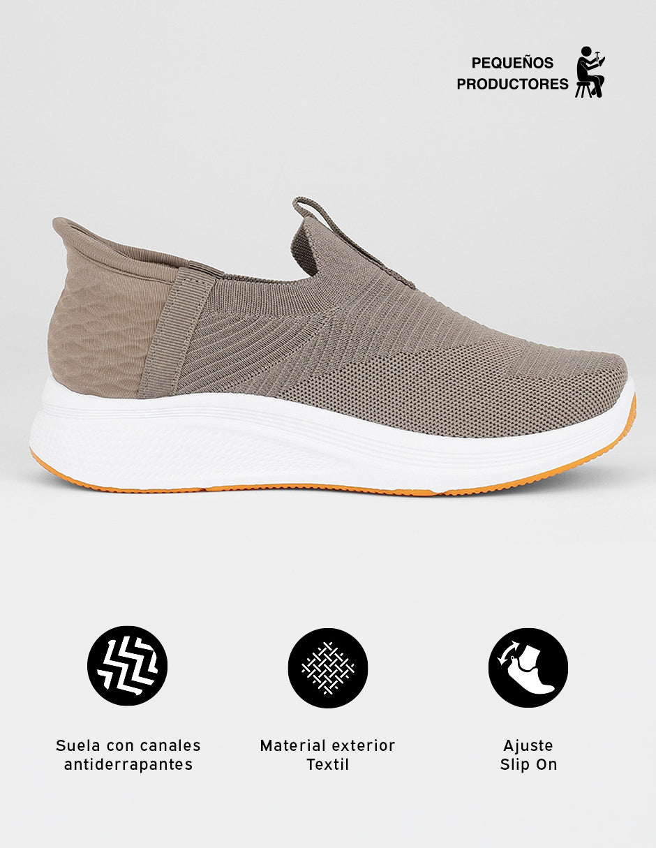 Zapatos de confort Comfy en Textil – Gris