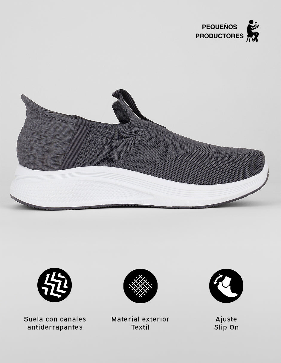Zapato de confort Trx en Textil – Gris