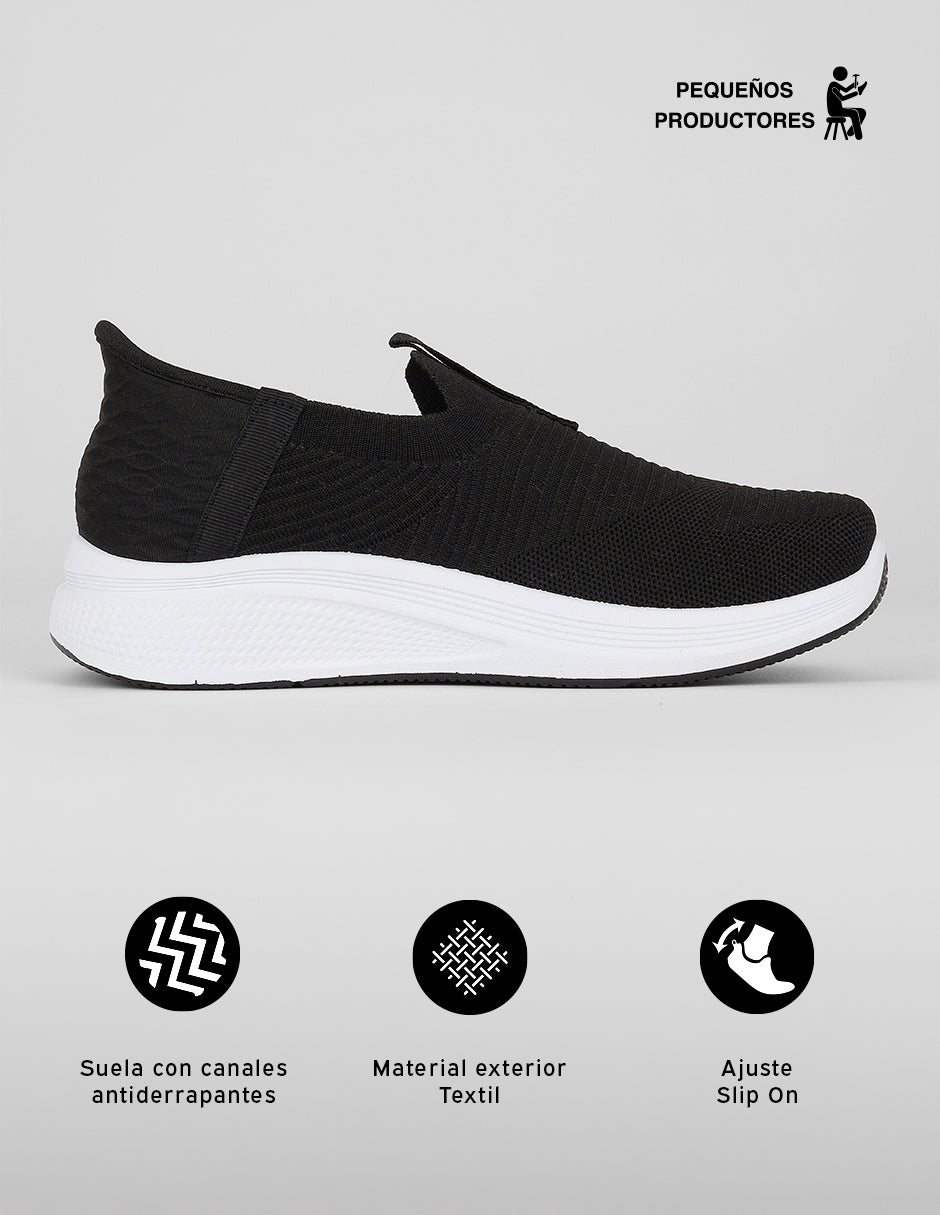 Zapato de confort Trx en Textil – Negro