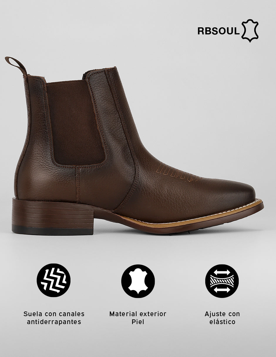 Botas casuales West en Piel – Café