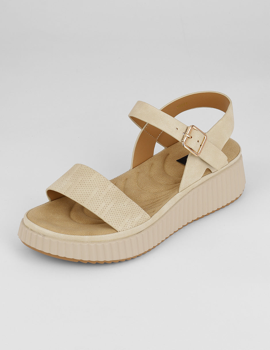 Sandalias con plataforma Naia en Sintético – Beige