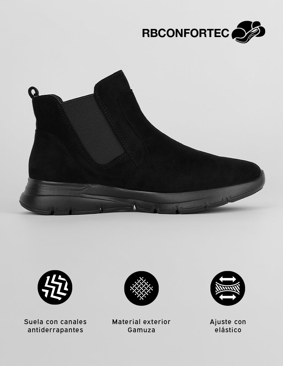 Botas casuales Bite en Gamuza – Negro