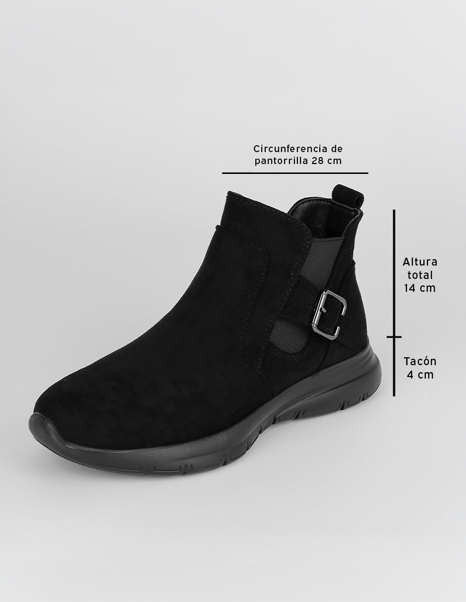 Botas casuales Bite en Gamuza – Negro