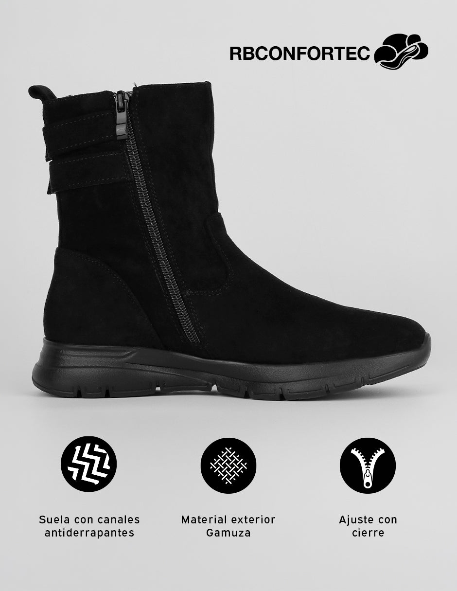Botas casuales Bite en Gamuza – Negro