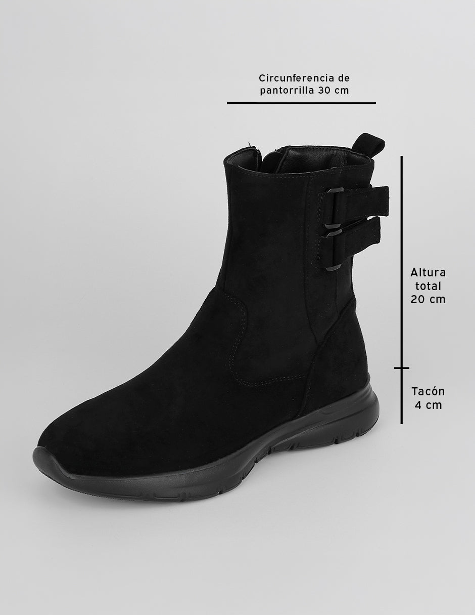 Botas casuales Bite en Gamuza – Negro