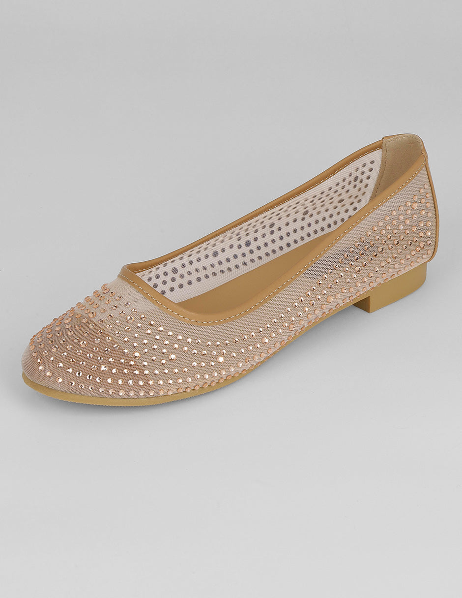 Flats clásicas Glam en Sintético – Dorado