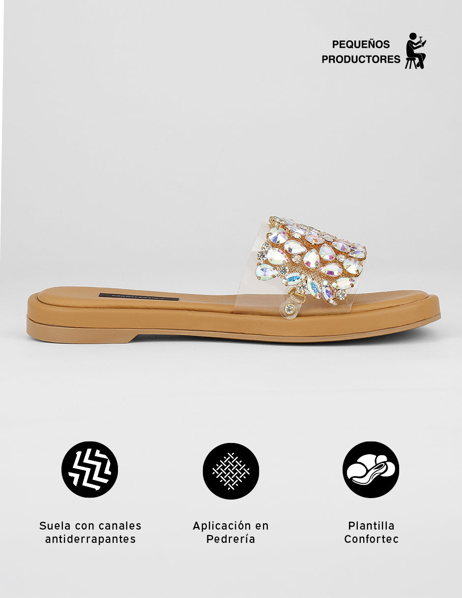 Sandalias de piso Glowm en Sintético – Dorado