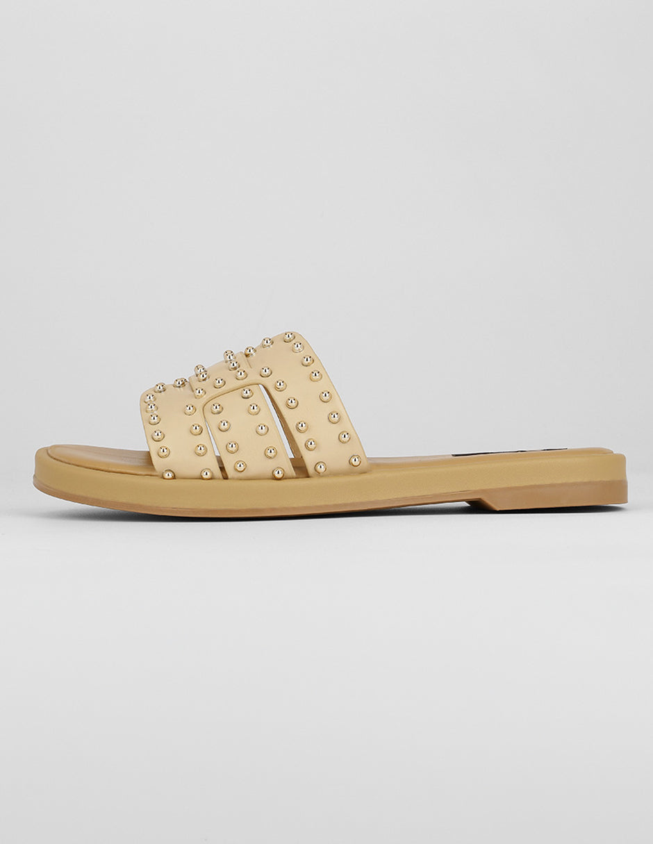 Sandalias de piso Exterior Sintético Color Beige Para Mujer De RBCOLLECTION