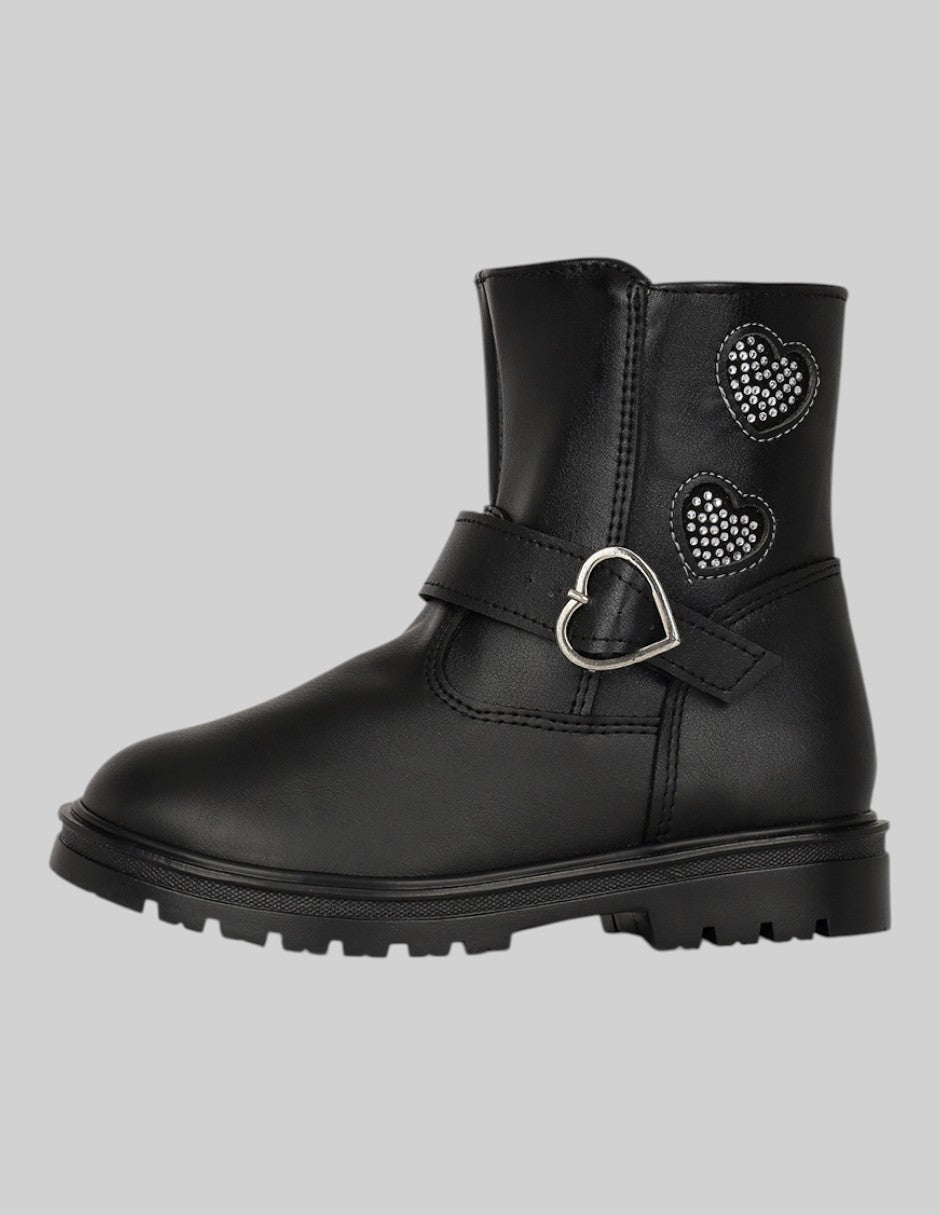 Botas Exterior Piel vegana Color Negro Para Niña De RBCOLLECTION