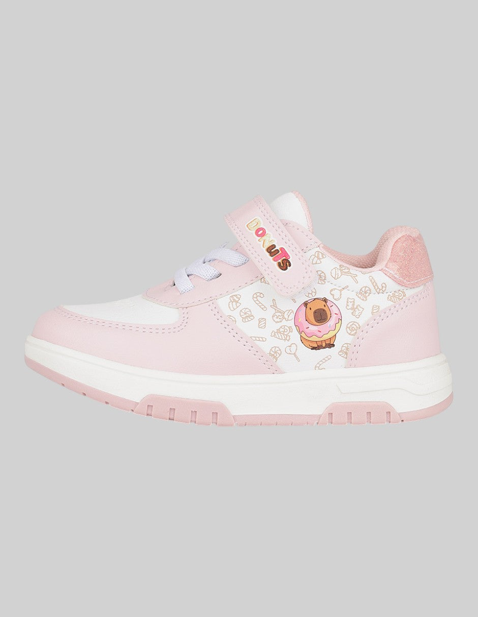 Tenis Exterior Piel vegana Color Rosa Para Niña De RBCOLLECTION