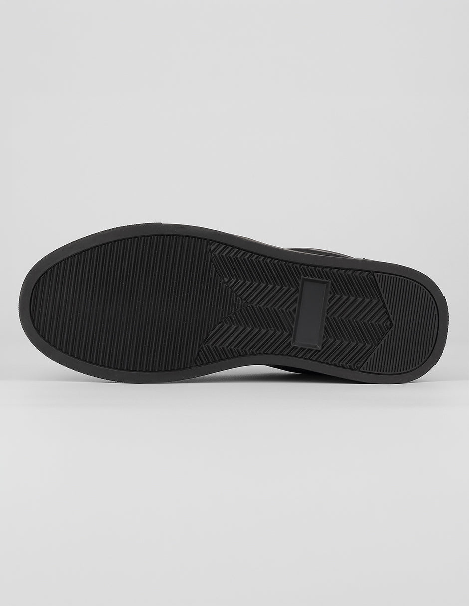 Tenis con cordones Urban en Piel vegana – Negro
