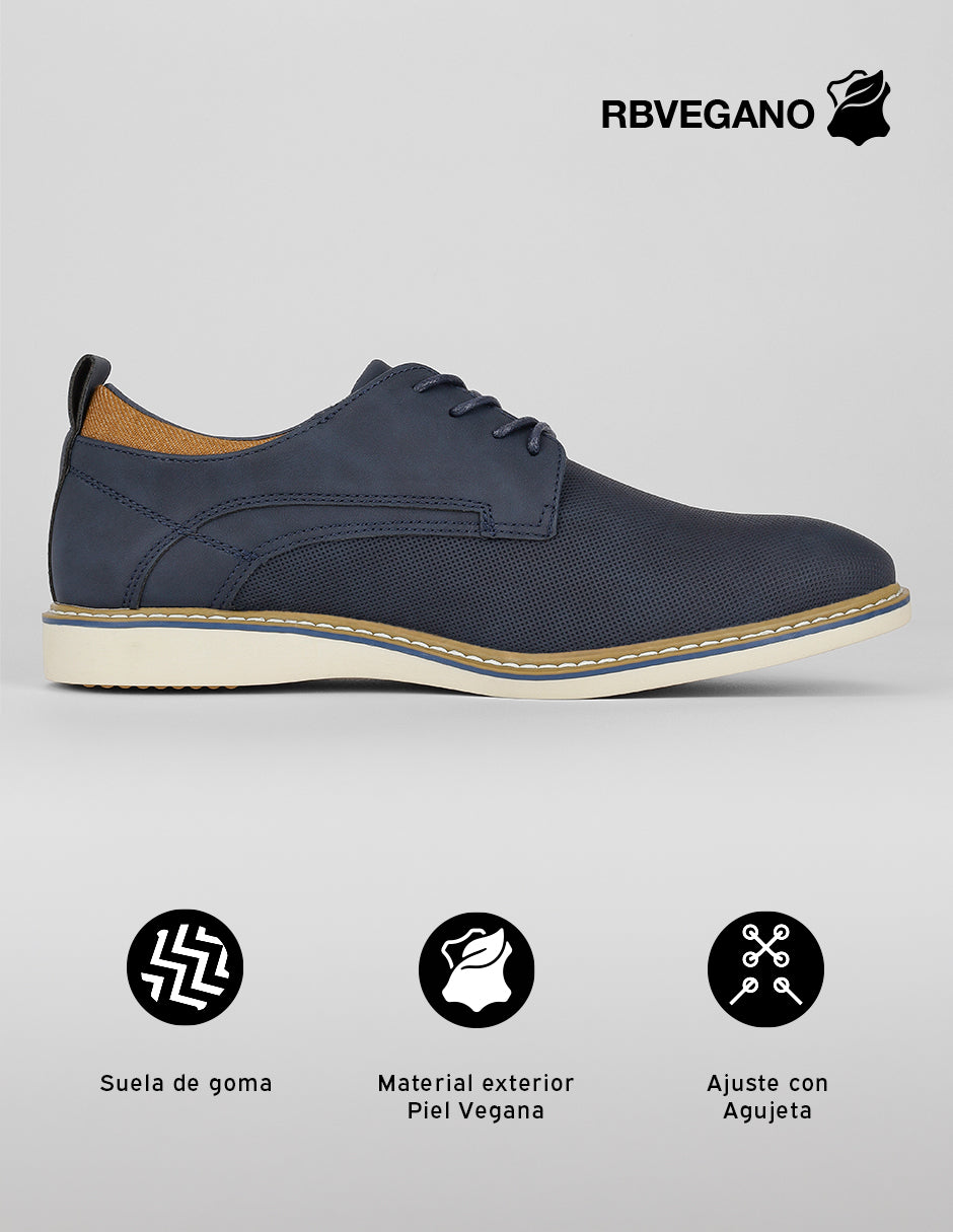 Oxfords Comfy en Piel vegana – Azul