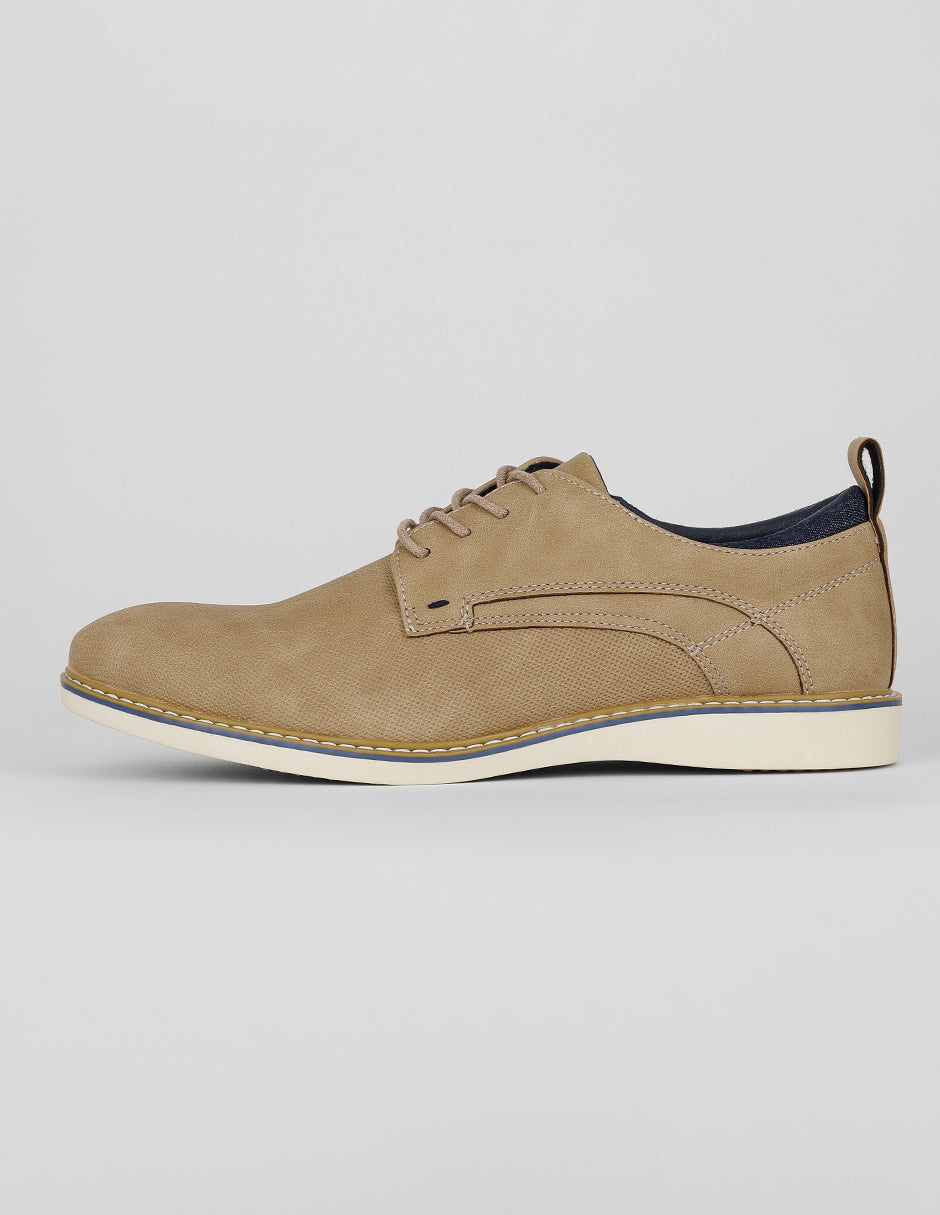 Oxfords Exterior Piel vegana Color Café Para Hombre De RBCOLLECTION